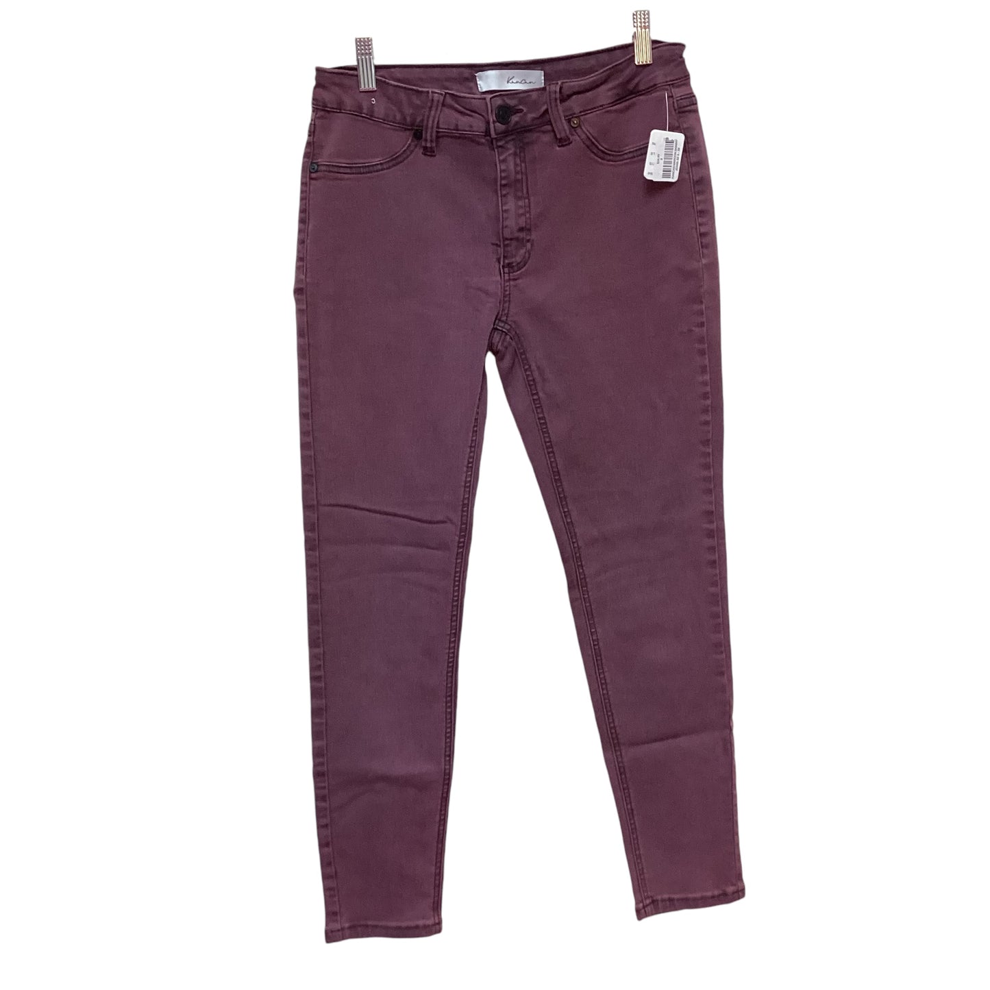 KANCAN MAROON SKINNY JEANS SZ 8 - 38