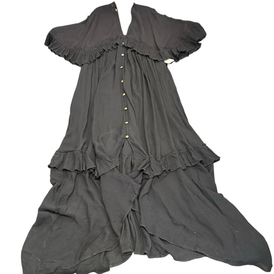 FREE PEOPLE BLACK MAXI GAUZE DRESS LOOSE FIT 285 SMALL