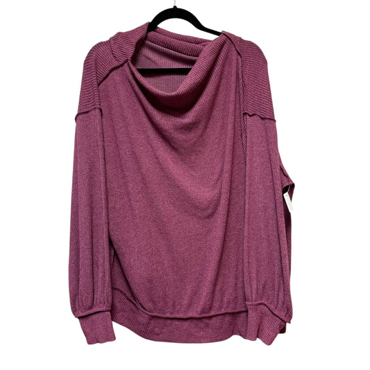 WE THE FREE (FREE PEOPLE) MAROON SWEATER - MEDIUM - 100