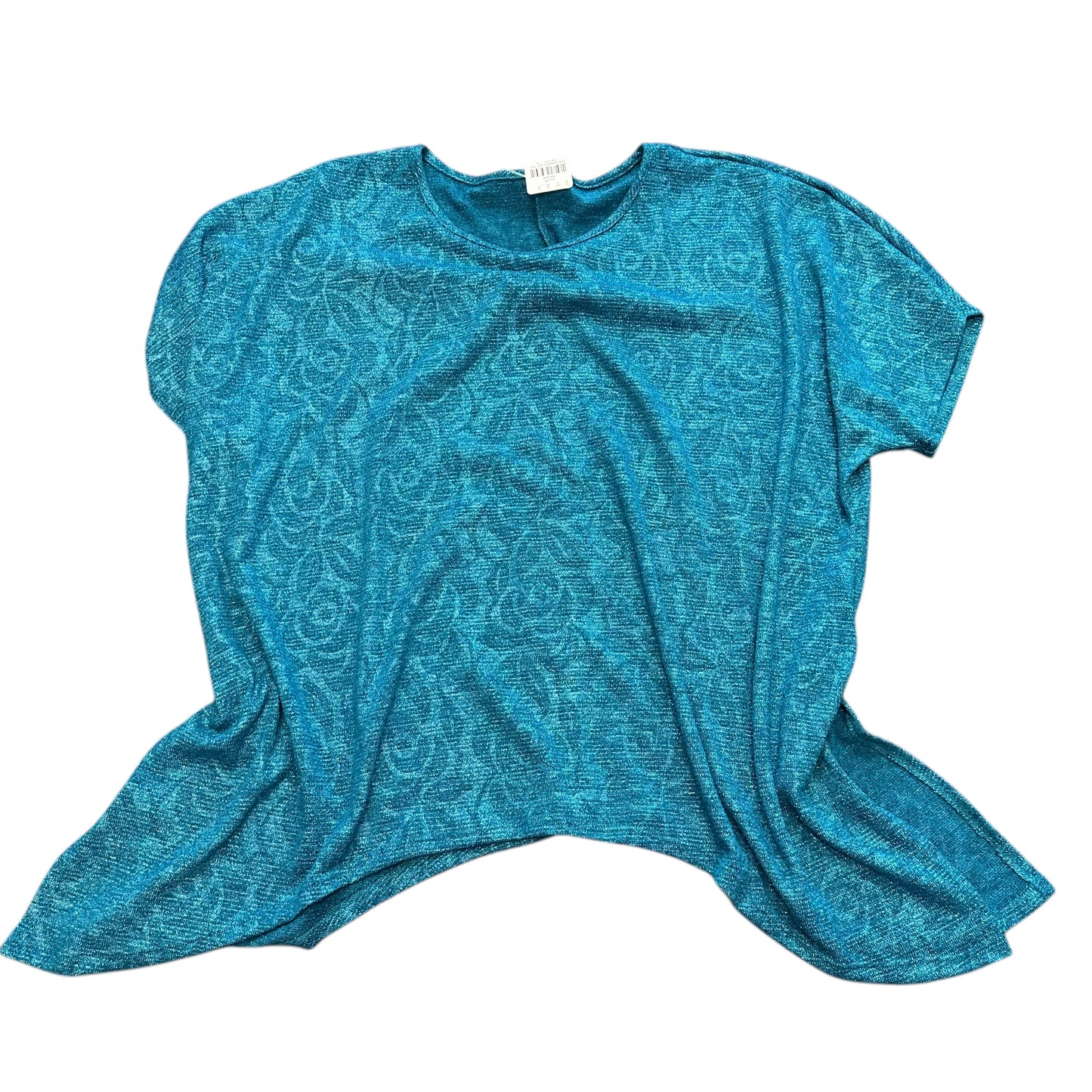 TEAL SHIMMER KNIT TOP - ONE SIZE - 126