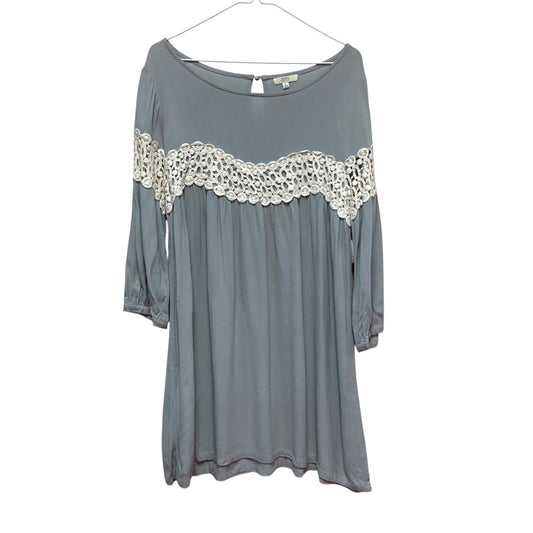 KORI BLUISH GRAY GAUZE DRESS - LARGE - 120