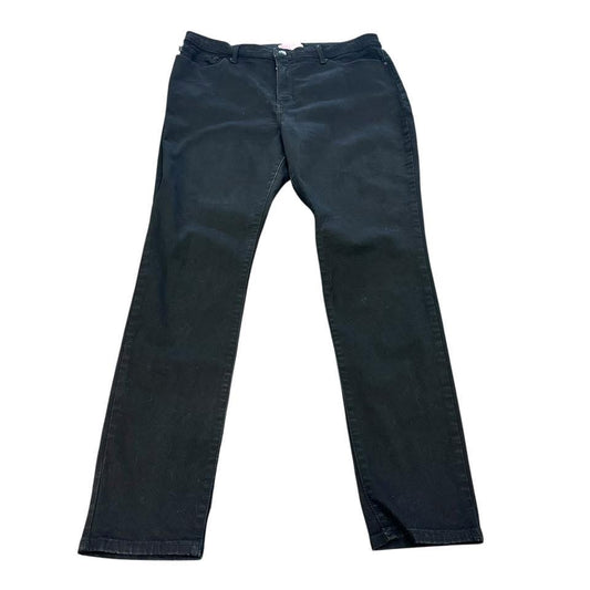 LEE BLACK SLIM FIT SKINNY LEG MID RISE 54  Sz 18 TALL