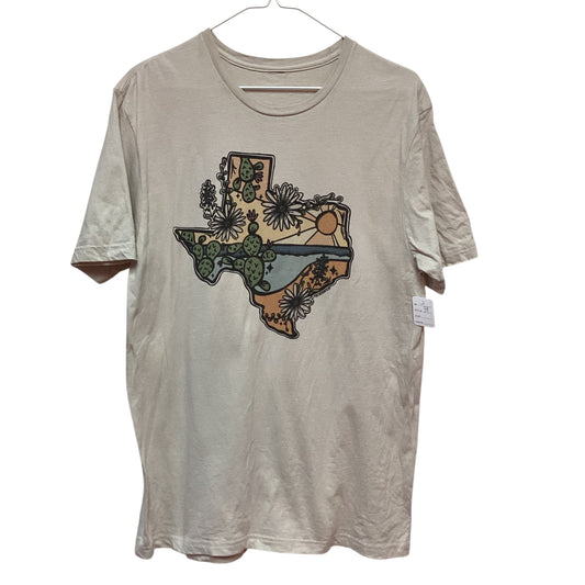 BEIGE STATE OF TEXAS T-SHIRT - LARGE - 39