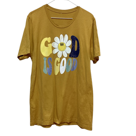 GOD IS GOOD MUSTARD YELLOW T-SHIRT - LARGE - 39