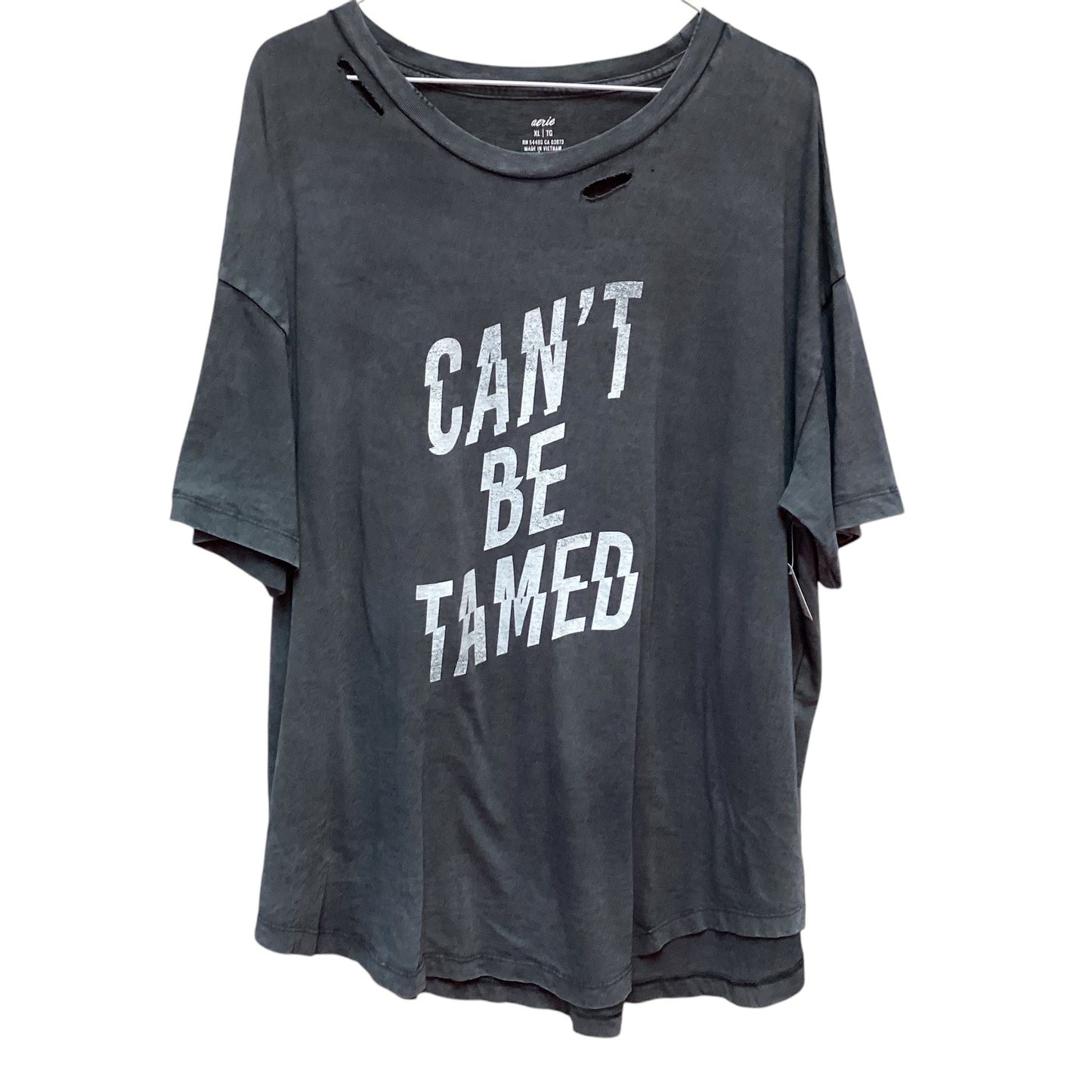 AERIE CAN’T BE TAMED DISTRESSED T-SHIRT - XL - 123