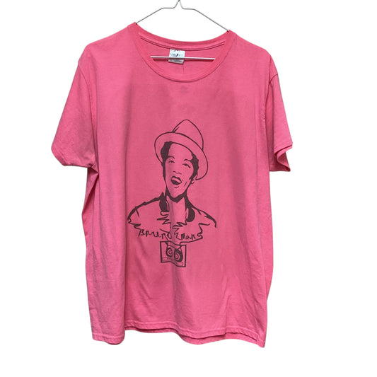 BRUNO MARS PINK T-SHIRT - XL -100