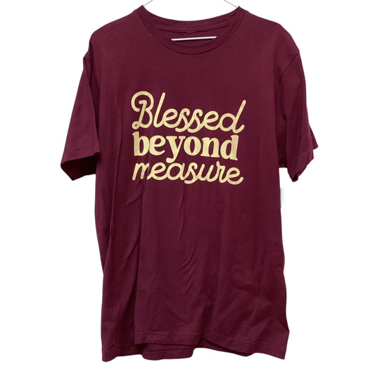 BLESSED BEYOND MEASURE MAROON T-SHIRT - LARGE - 39