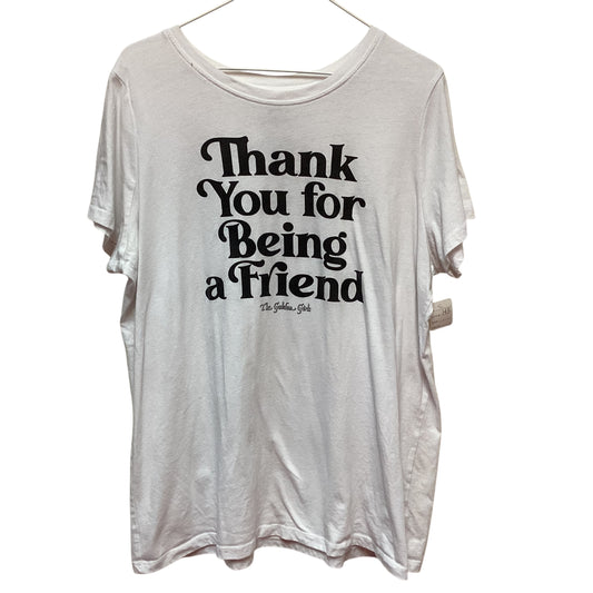 THANK YOU FOR BEING A FRIEND GOLDEN GIRLS WHITE T-SHIRT - 2X - 143