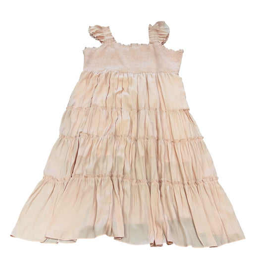 SKIES ARE BLUE PEACH TIERED SMOCKED DRESS 123 3X