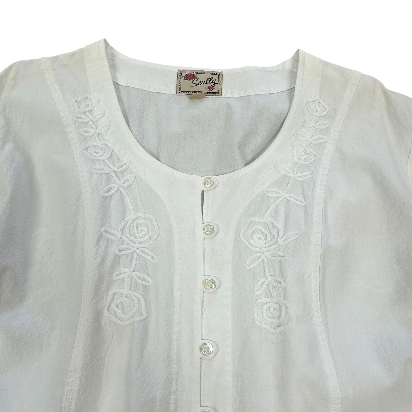 SCULLY WHITE RUFFLE HEM DRESS 200 NWT XXL