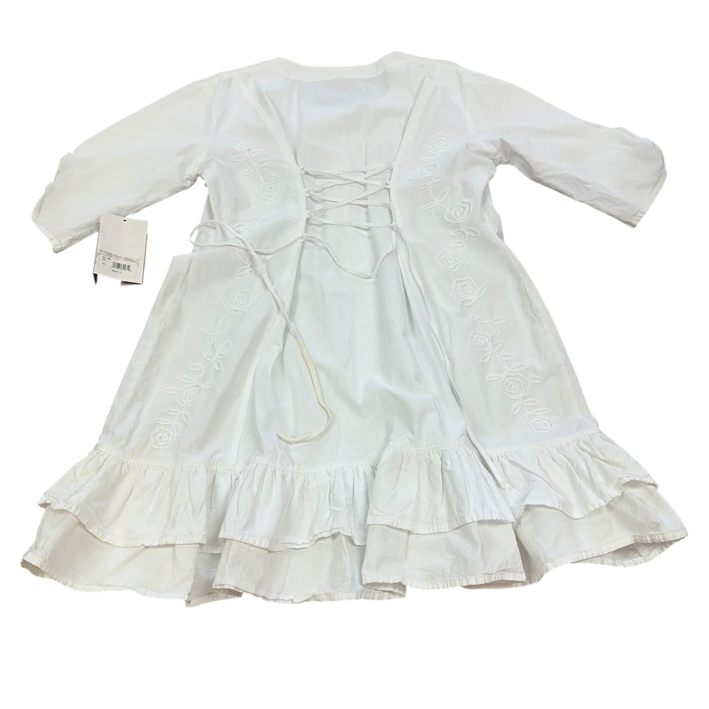 SCULLY WHITE RUFFLE HEM DRESS 200 NWT XXL