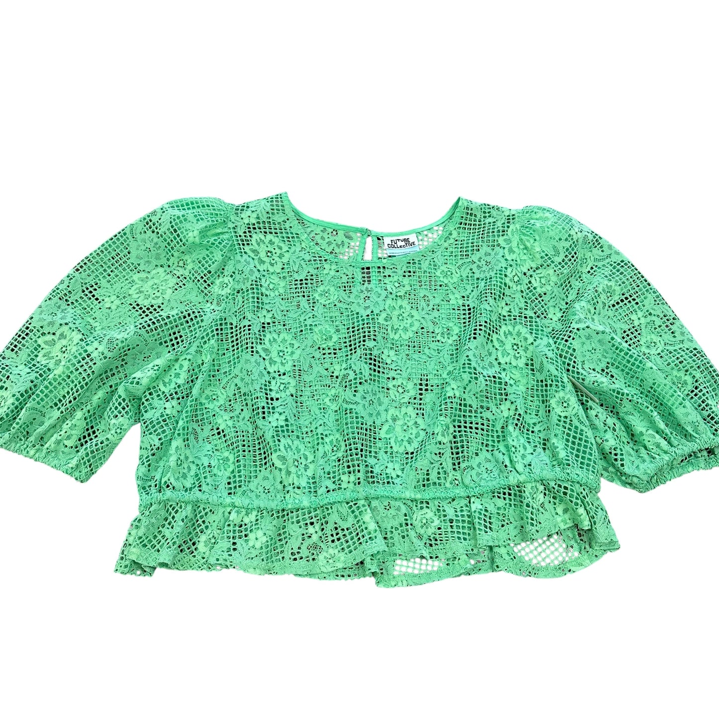 FUTURE COLLECTIVE GREEN 2 PC LACE SHORTS SET 201 XL