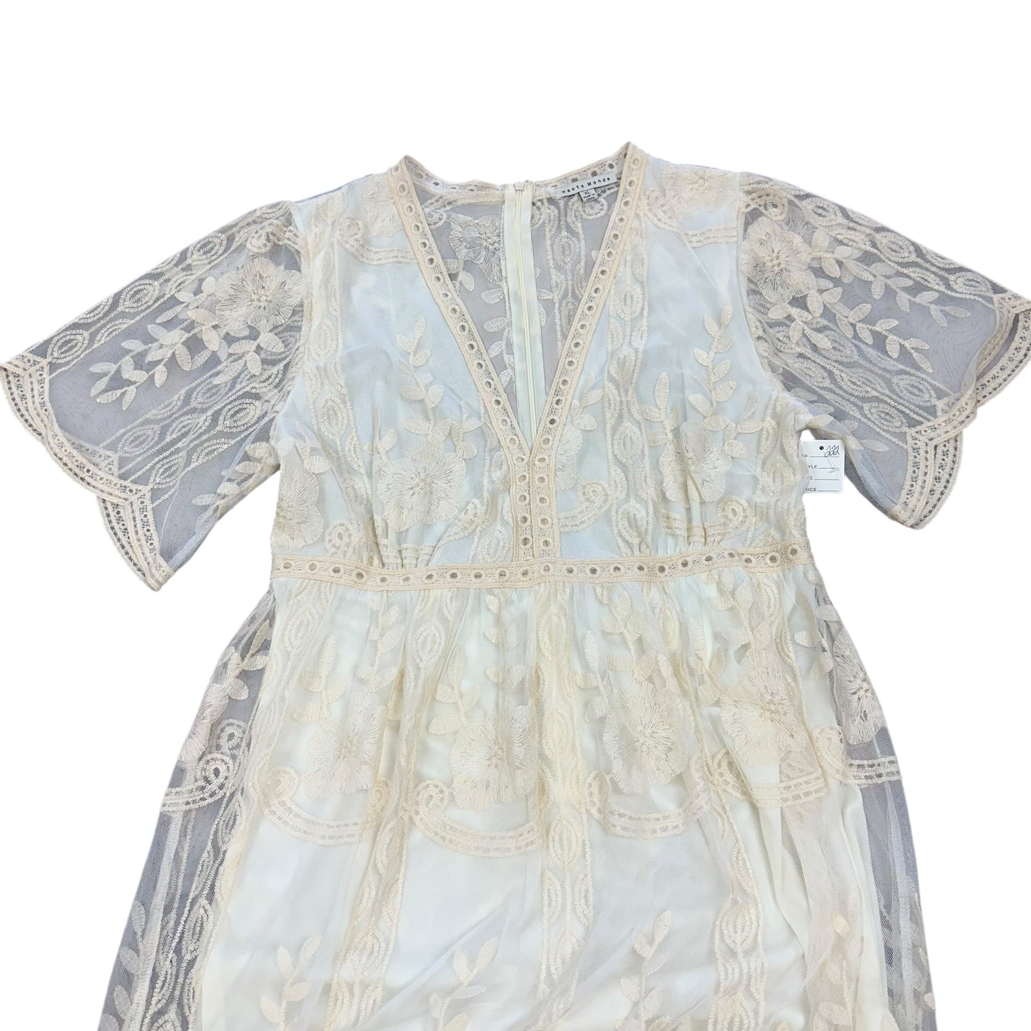 HAUTE MONDE BEIGE MAXI DRESS 222 XL