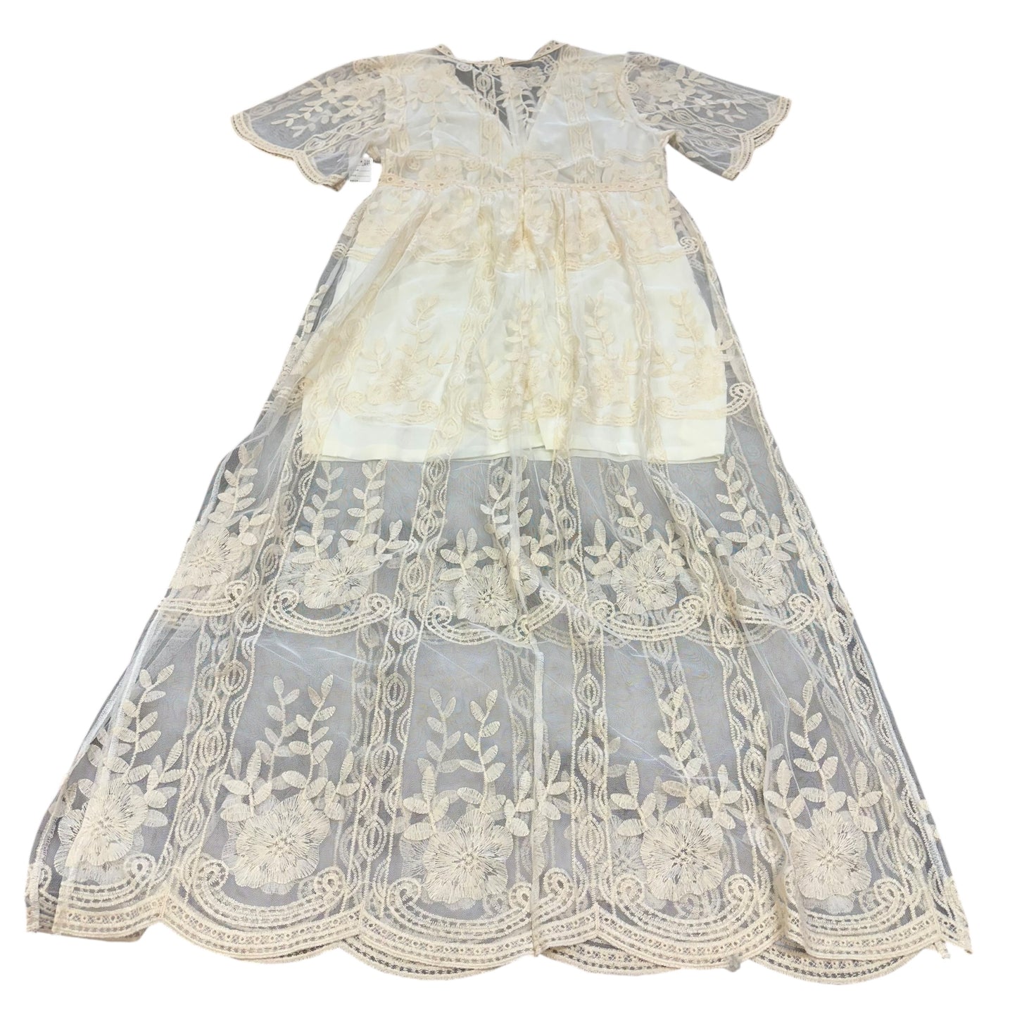 HAUTE MONDE BEIGE MAXI DRESS 222 XL