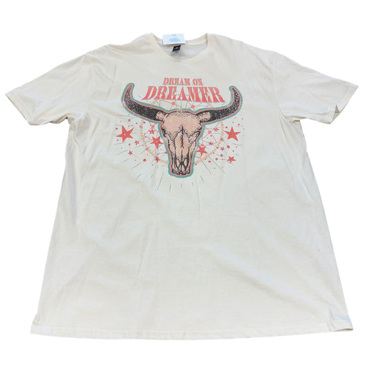 DREAM ON DREAMER BEIGE T-SHIRT 138 NWT $34 XL