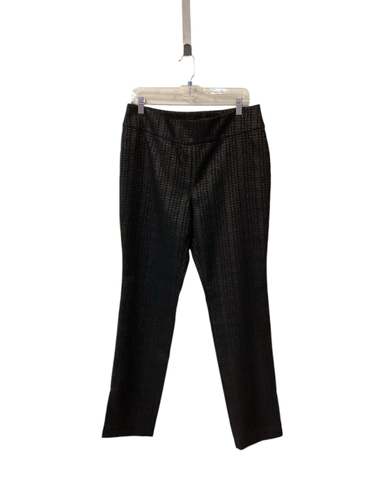 NIC & ZOE BLACK METALLIC PULL ON PANTS - SZ 12 - 100