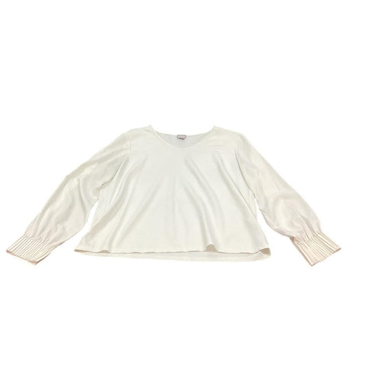 CHICOS BEIGE BLOUSE 11 LARGE