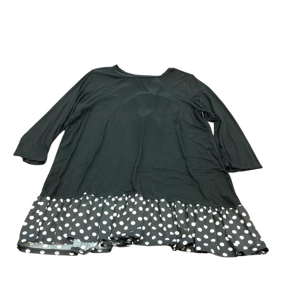 CELESTE BLACK POLKA DOT TUNIC 123 1X