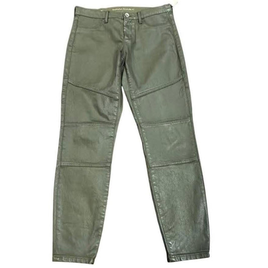 BANANA REPUBLIC GREEN SKINNY PANTS 100 Sz 28