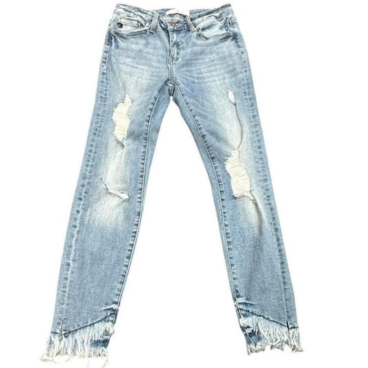 JUDY BLUE FRAYED HEM DENIM JEANS 243 Sz 7