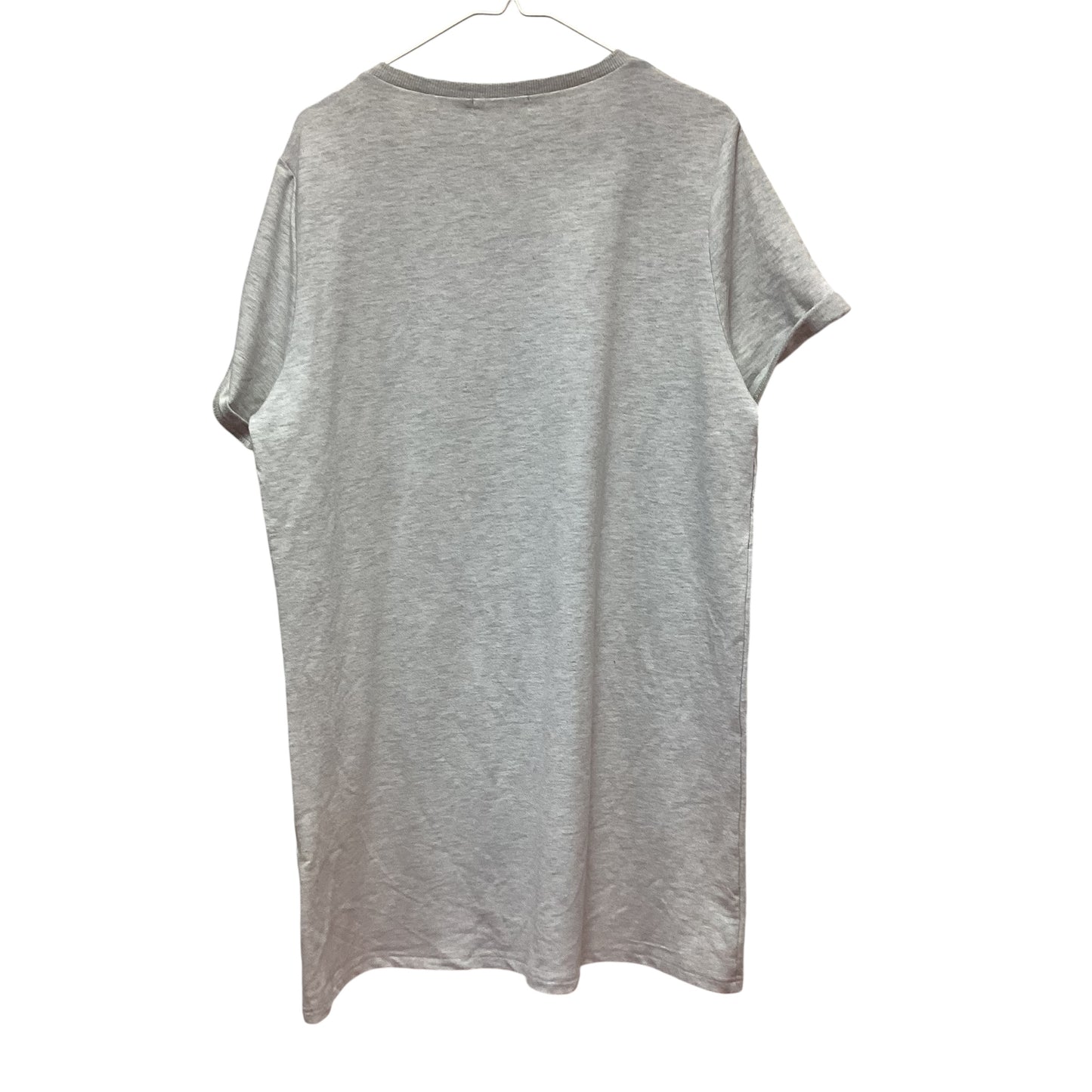 GRAY TSHIRT SHIFT DRESS W CHAMPAGNE POCKET - SZ 12 - 176