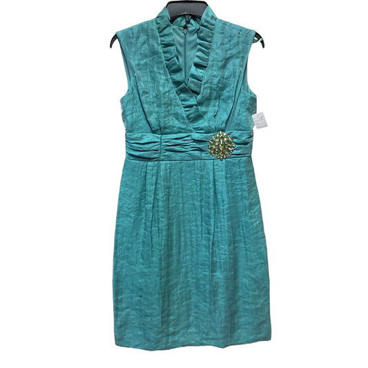 JESSICA HOWARD TEAL SHIMMER COCKTAIL DRESS - 6P - 118