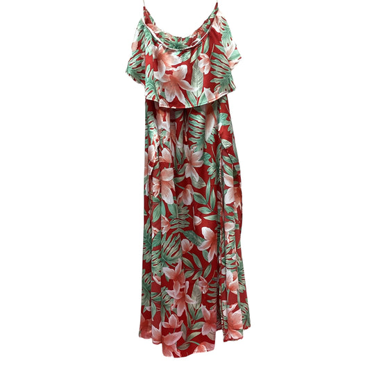 STRAPLESS TROPICAL MAXI DRESS - LARGE - 154