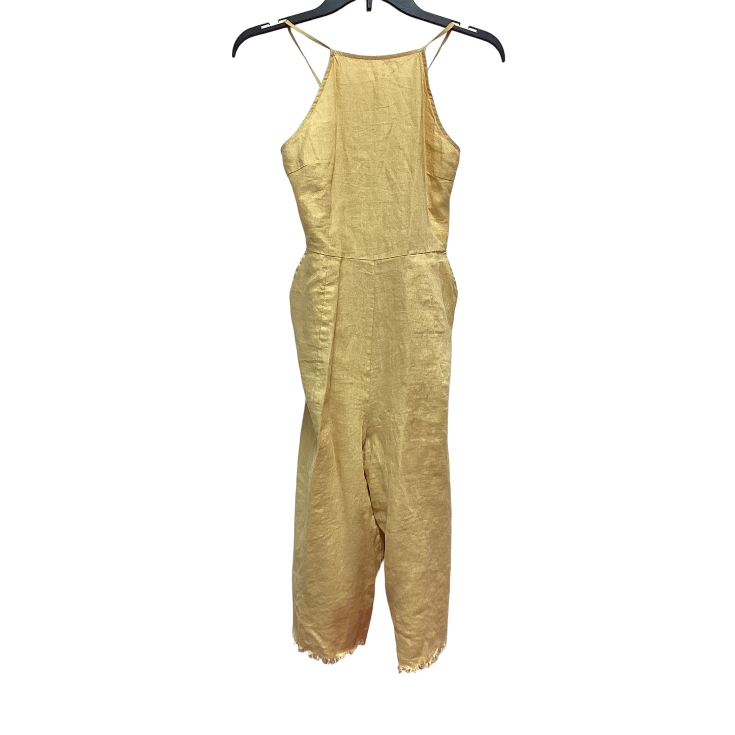 J ROBERTS YELLOW CROPPED JUMPSUIT - SMALL - 199