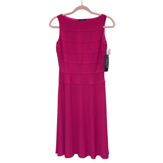 CHAPS PINK FIT FLARE DRESS NWT - SMALL - 190