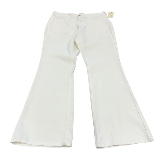 UNIVERSAL THREADS HIGH RISE FLARE WHITE JEANS 100 NWT SZ 14