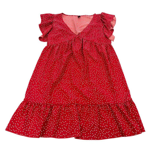 SHEIN RED POLKA DOT DRESS 62 1XL