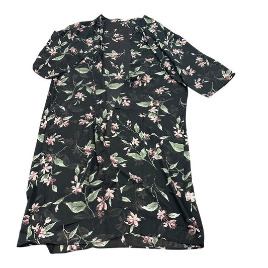 BAILEY'S BLOSSOMS BLACK FLORAL SHEER KIMONO 100 M/L