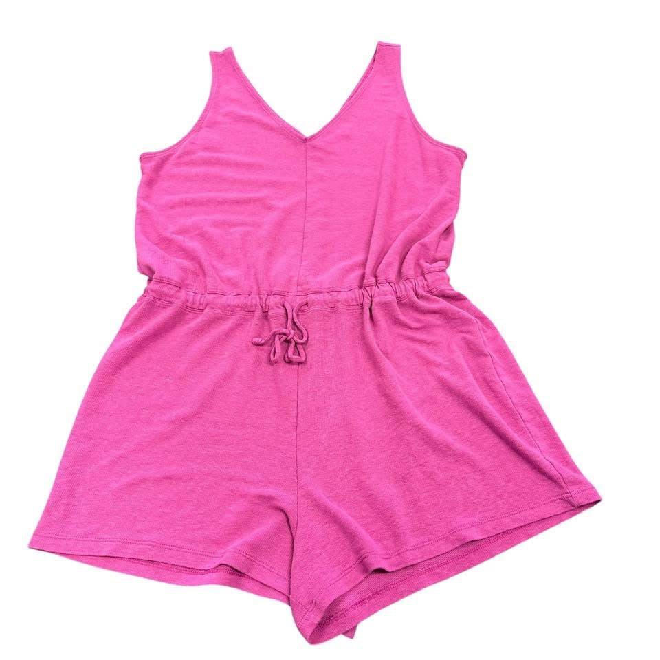 OLD NAVY HOT PINK SLEEVELESS ROMPER 100 LARGE