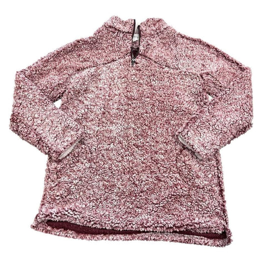 LOVE + HARMONY MAROON SNOW TIPPED QUARTER ZIP JACKET 100 LARGE