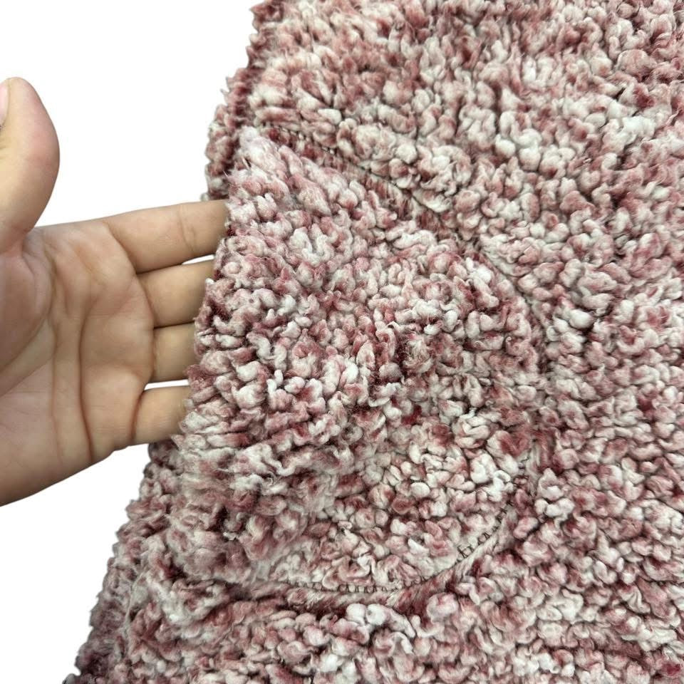 LOVE + HARMONY MAROON SNOW TIPPED QUARTER ZIP JACKET 100 LARGE