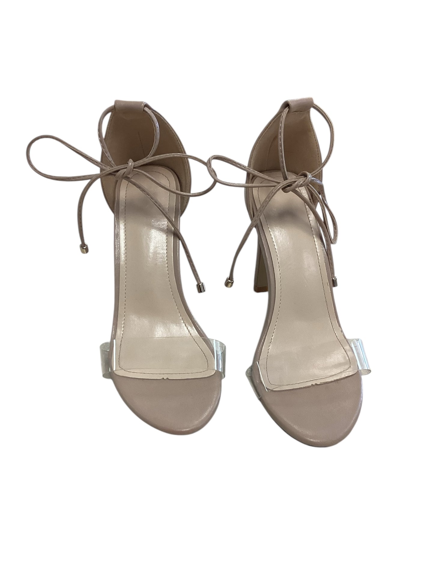 NUDE CLEAR HEELS - SZ 7 - 32