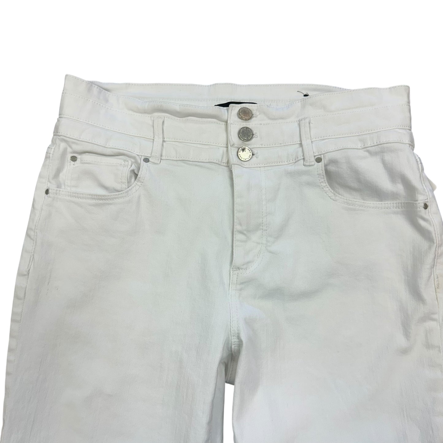 ANN TAYLOR WHITE JEANS 87 SZ 8