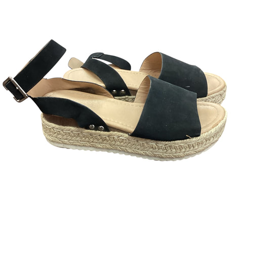 SODA BLACK ESPADRILLES - SZ 7 - 25