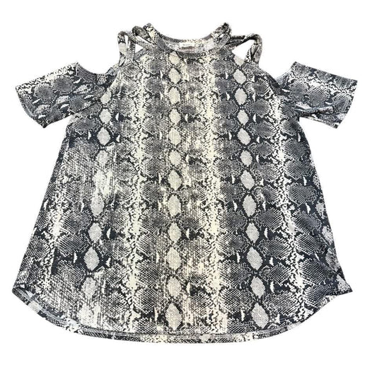 BIBI SNAKEPRINT COLD SHOULDER BLOUSE 241 LARGE