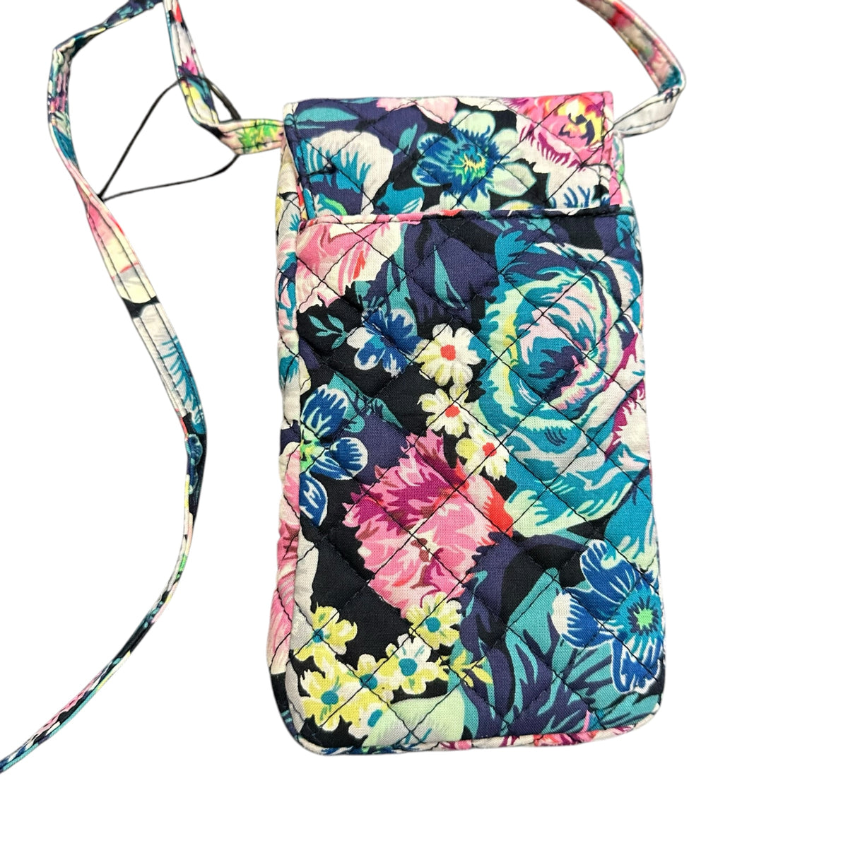 VERA BRADLEY NAVY FLORAL CELL PHONE CROSSBODY PURSE 200