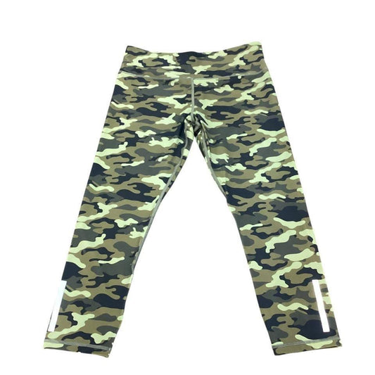 ZYIA GREEN CAMO ACTIVE LEGGINGS 15 SZ 8-10
