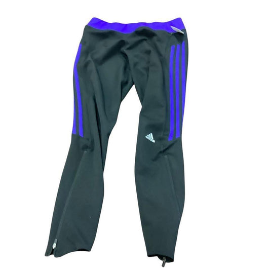 ADIDAS BLACK BLUE LEGGINGS 166 MEDIUM