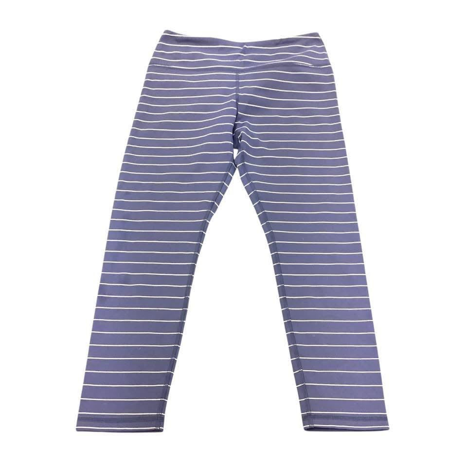GLYDER PURPLE STRIPED LEGGINGS 100 MEDIUM