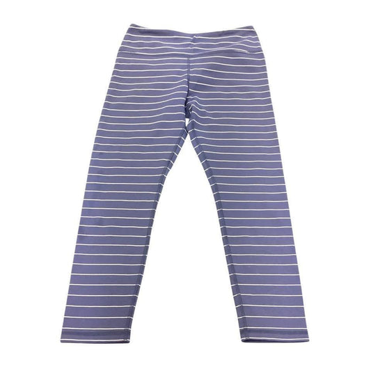 GLYDER PURPLE STRIPED LEGGINGS 100 MEDIUM