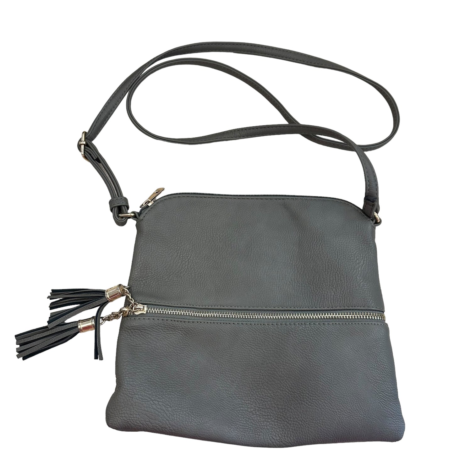 BLACK VEGAN LEATHER CROSSBODY