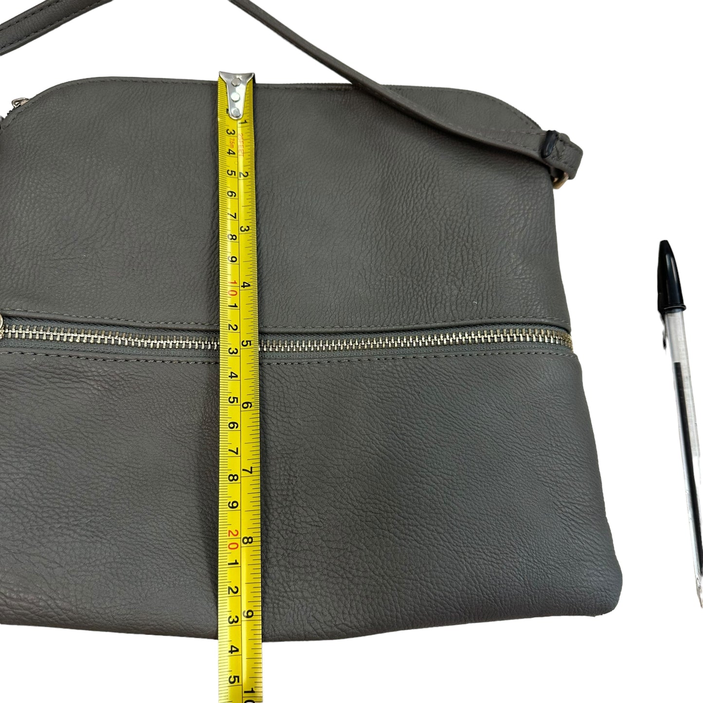 BLACK VEGAN LEATHER CROSSBODY