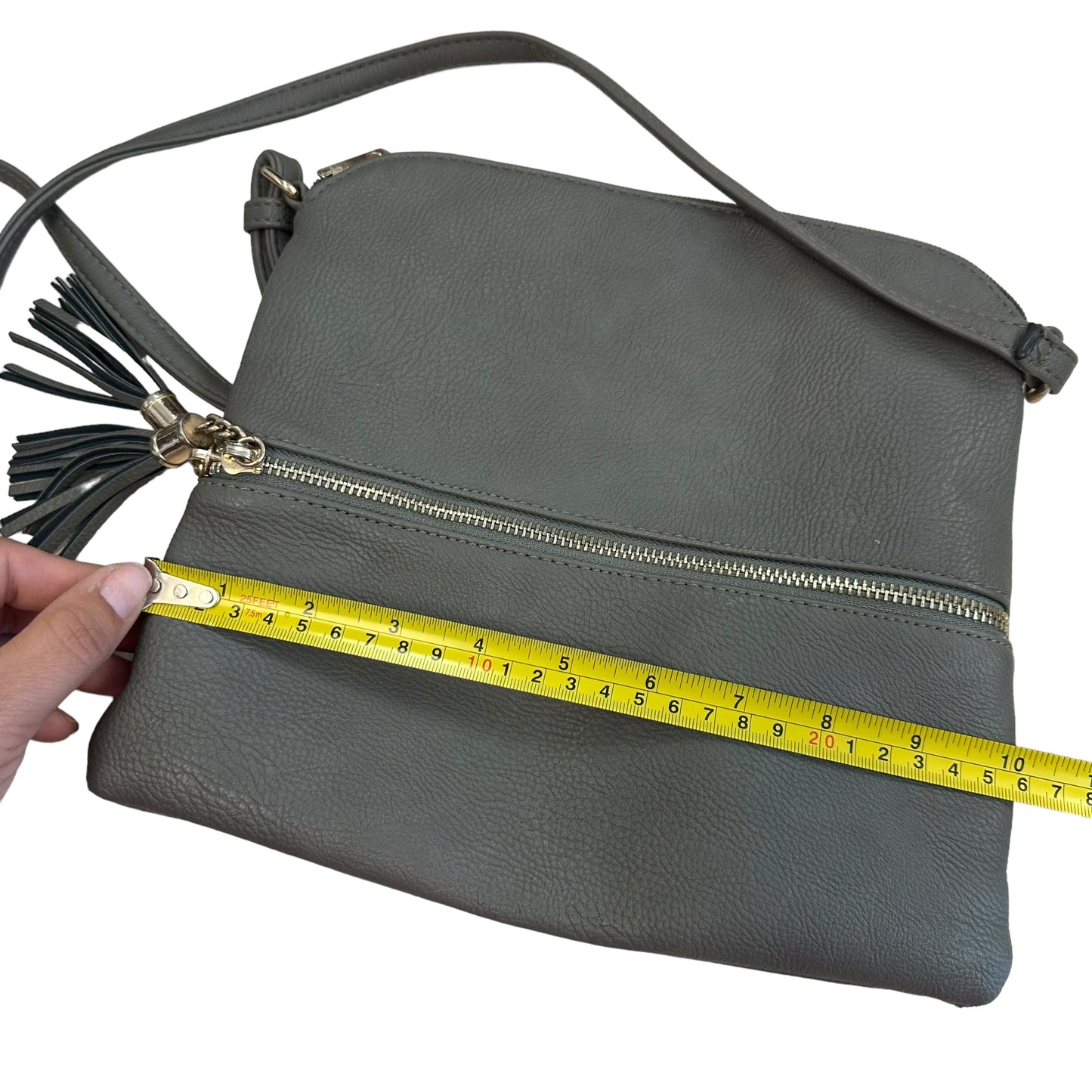 BLACK VEGAN LEATHER CROSSBODY