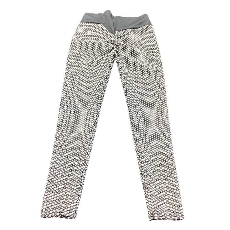 GRAY WHITE LEGGINGS 198 LARGE