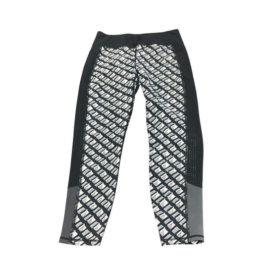 SWEATY BETTY BLACK GRAY DIAMOND LEGGINGS 100 LARGE SHORT