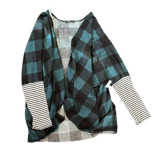 HEIMISH USA GREEN BUFFALO PLAID CARDIGAN  XL